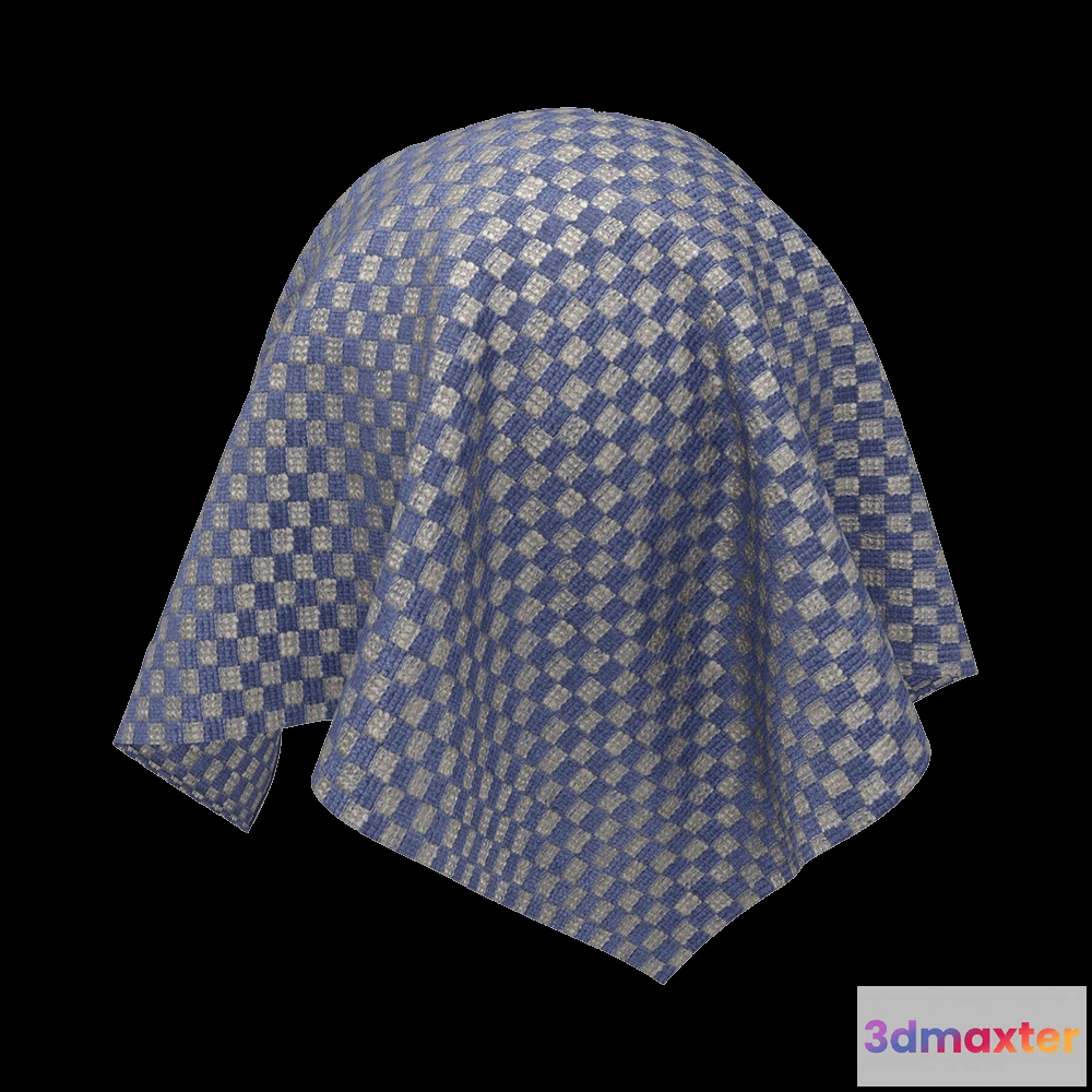 1669760 - Twinbru - Geometric Blue Jacquard 1864017 3D Max