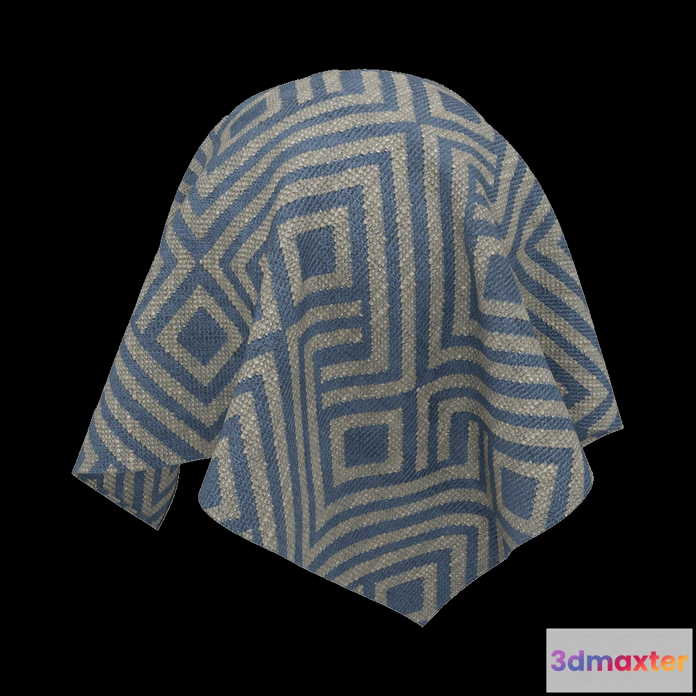 1669792 - Twinbru - Geometric Blue Jacquard 1364012 3D Max