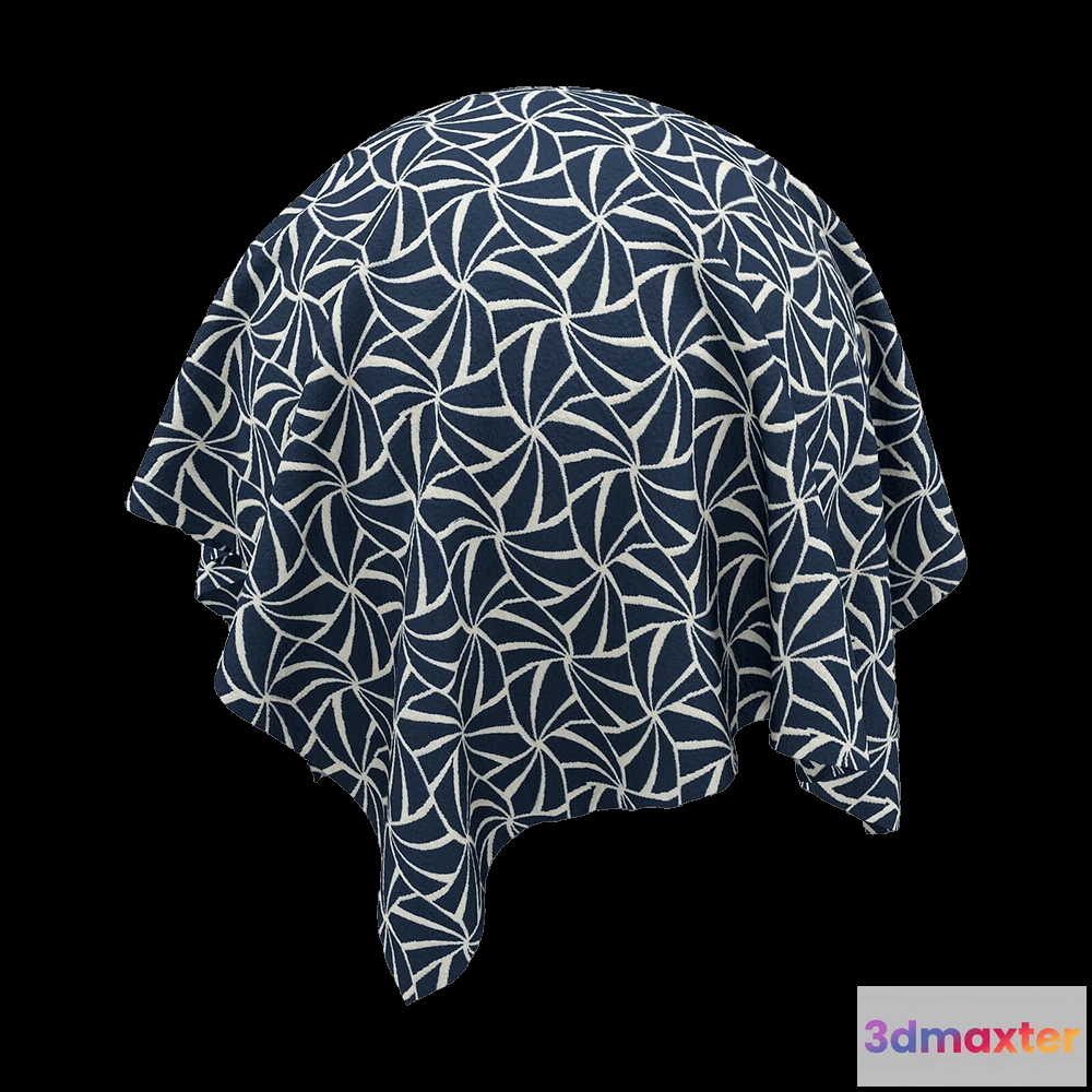 1670178 - Twinbru - Graphical Blue Jacquard 1631813 3D Max