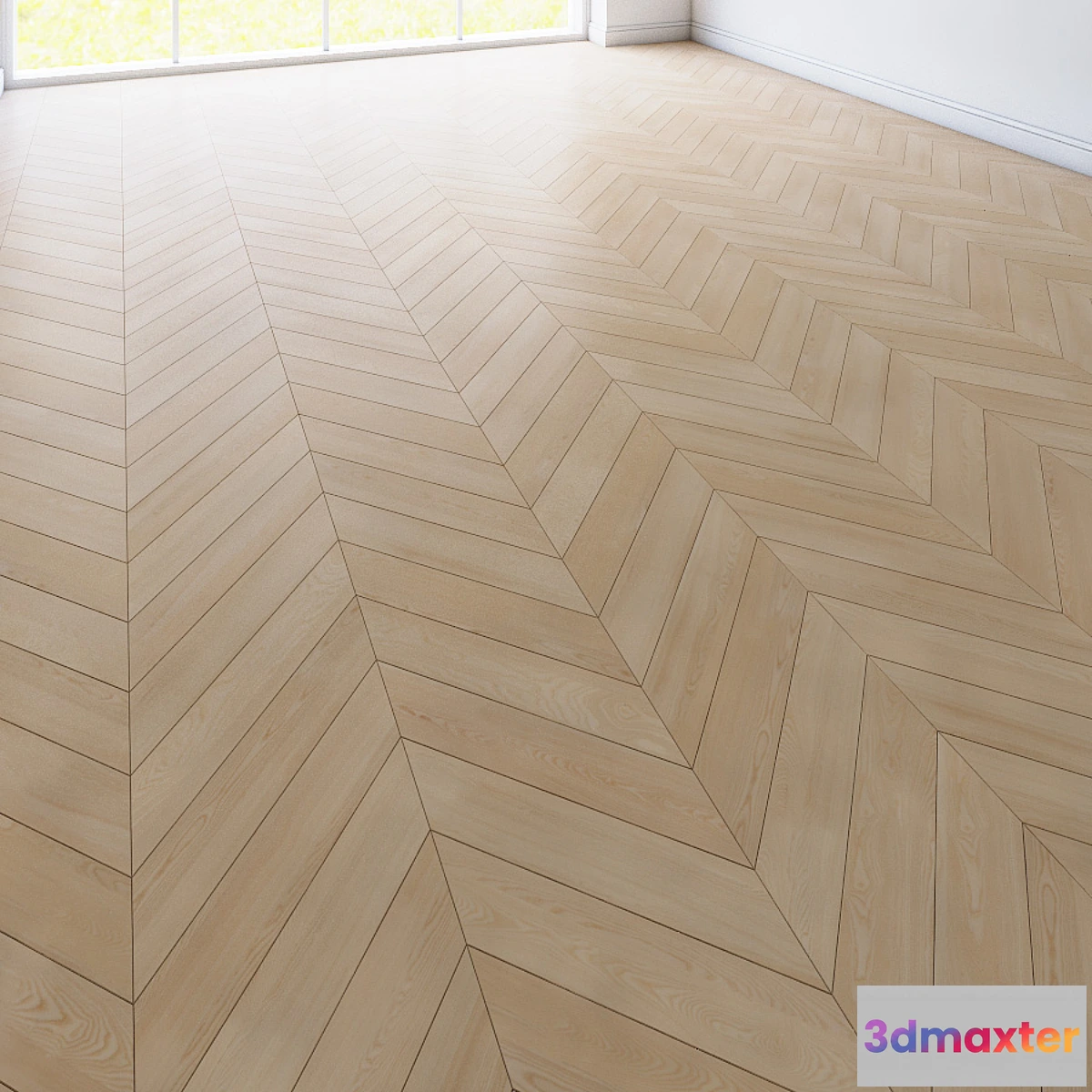 1291561 - Parquet chevron classic light 3D Max
