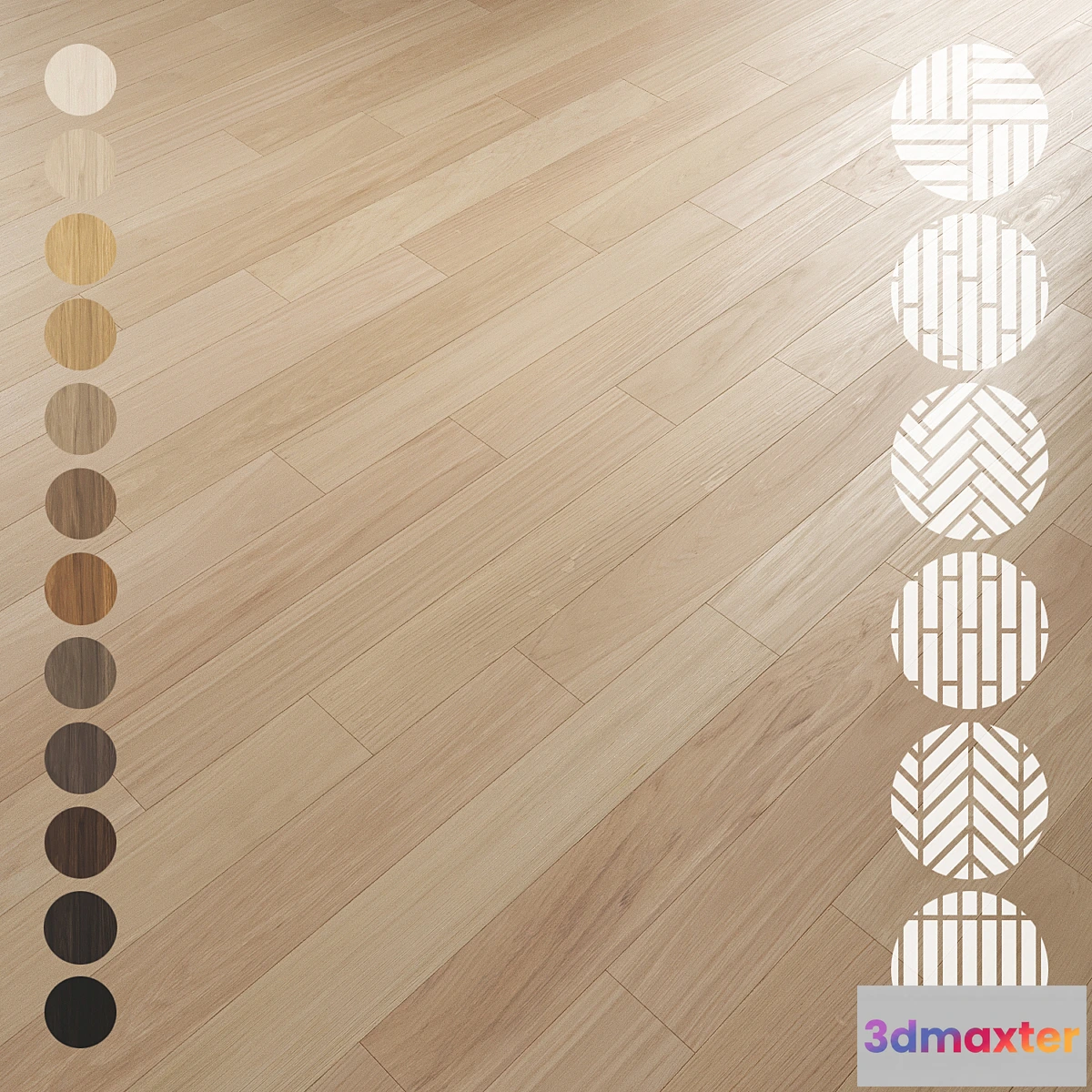 1341919 - Oak Flooring Set 001 3D Max
