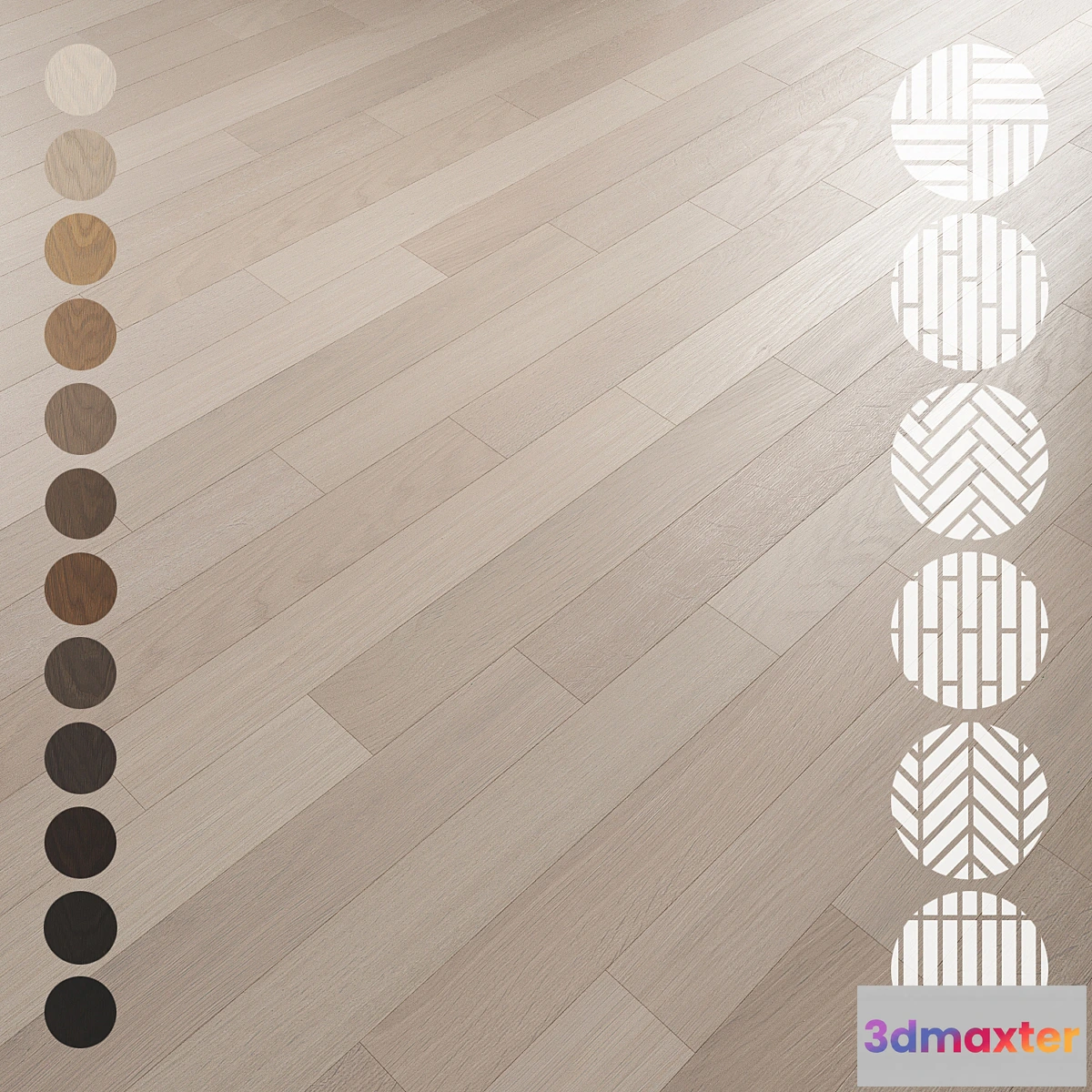 1342160 - Oak Flooring Set 013 3D Max