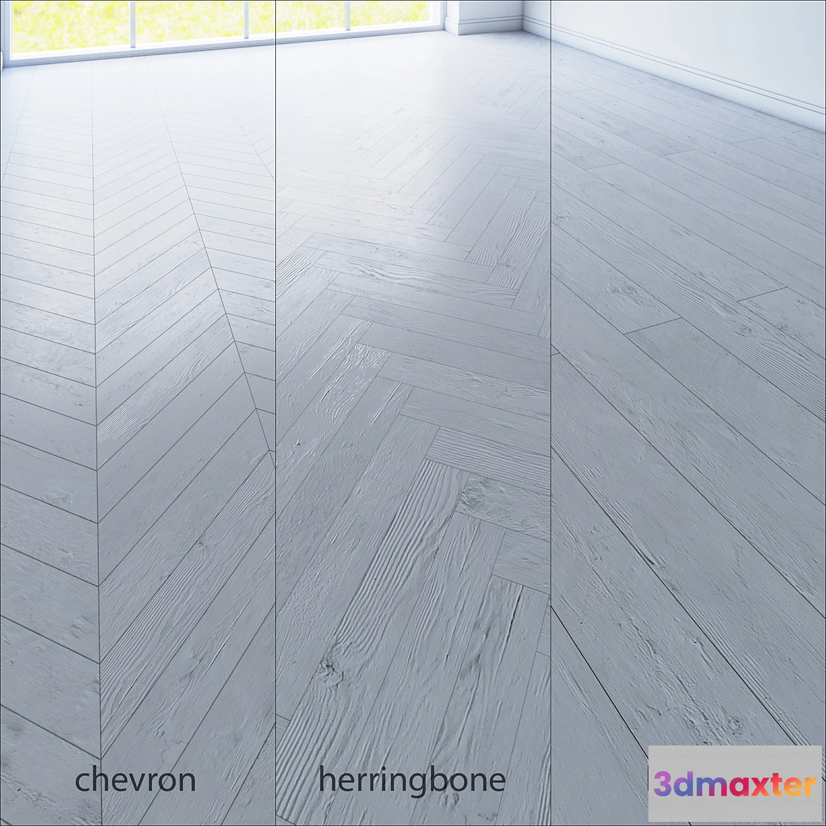 1419104 - Parquet. Chevron herringbone straight. 3D Max