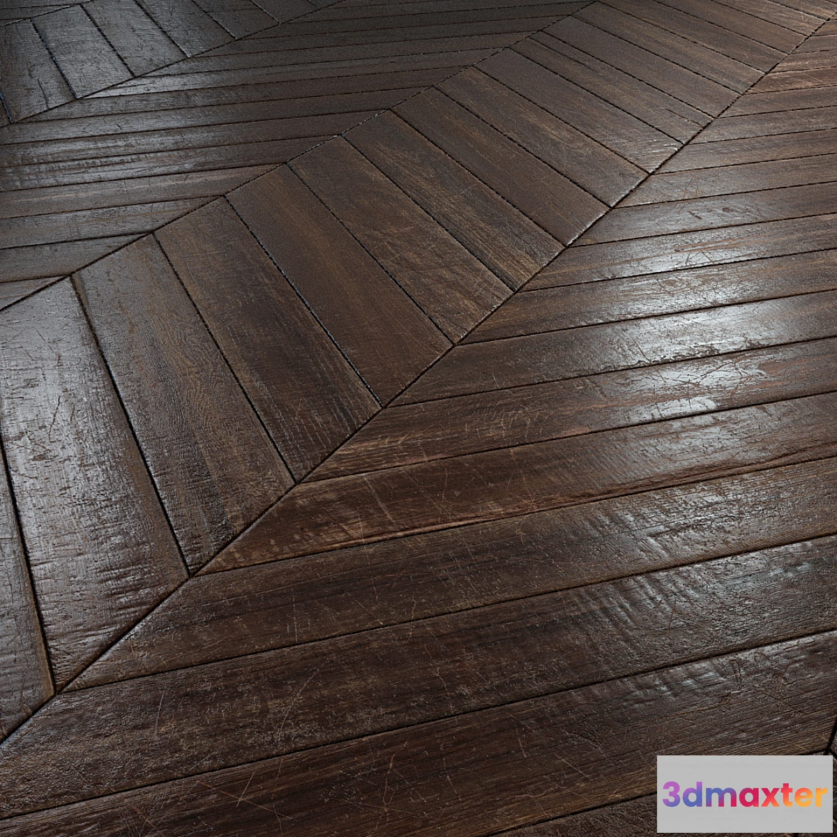 1457328 - Old chevron Parquet - PBR textures 3D Max