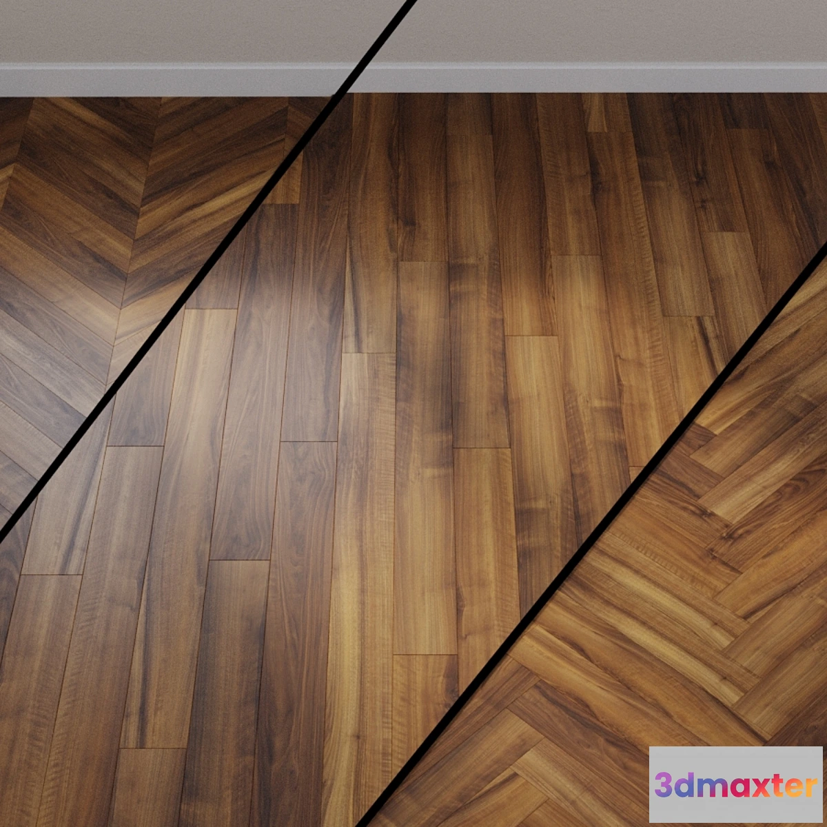 1458844 - Laminate Haro Tritty 100 526682 Italian Walnut 3D Max