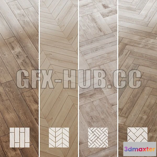 1543791 - Wood Floor Pine Oak Set 3 3D Max
