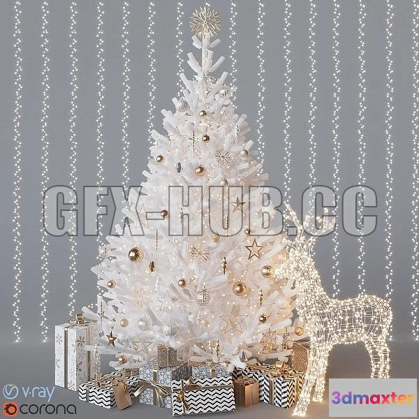 1568284 - White Christmas Tree 1 3D Max