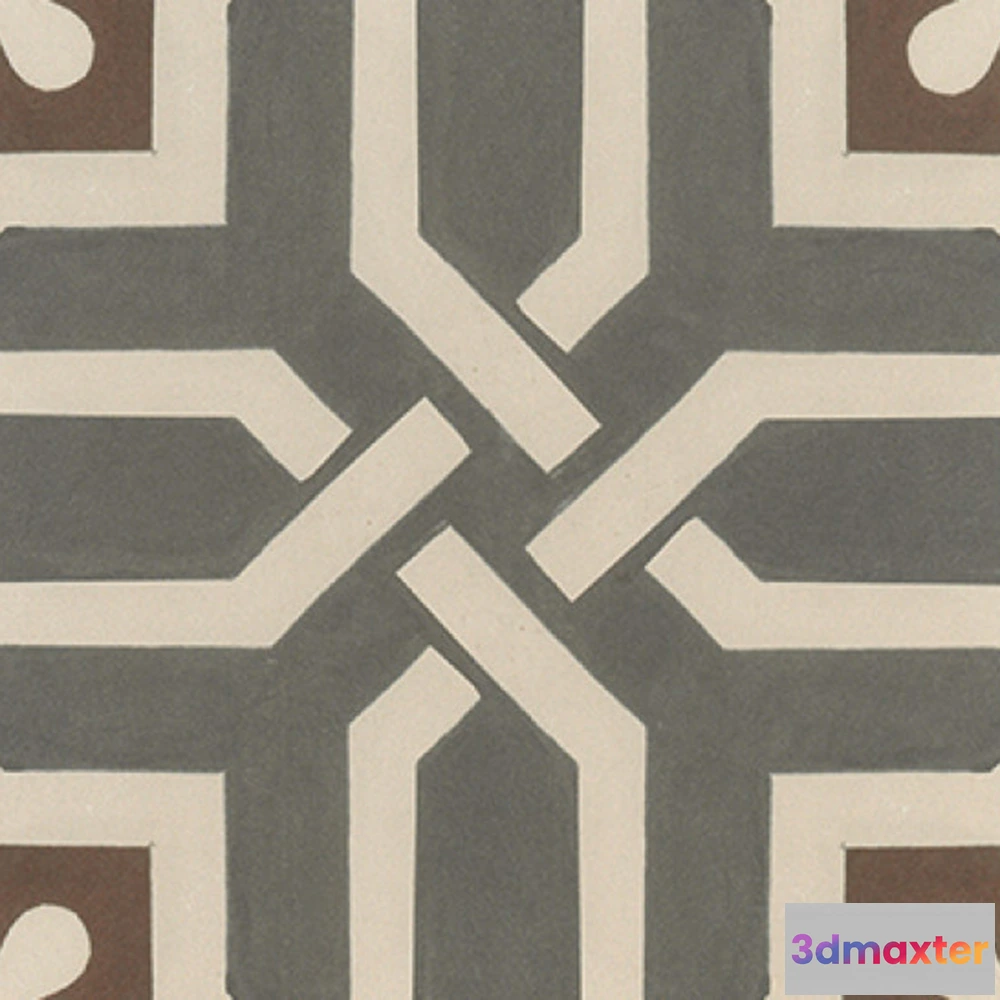 1670652 - Apavisa  - Graphite Decor Encaustic 3D Max