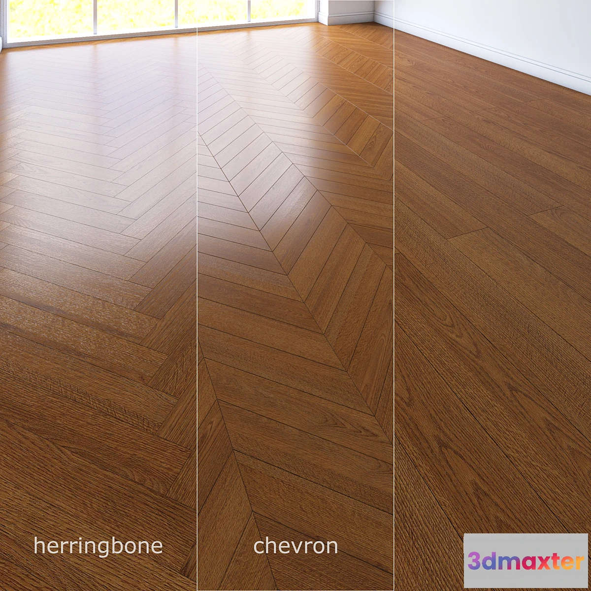 651567 - Parquet natural. Chevron herringbone straight.
