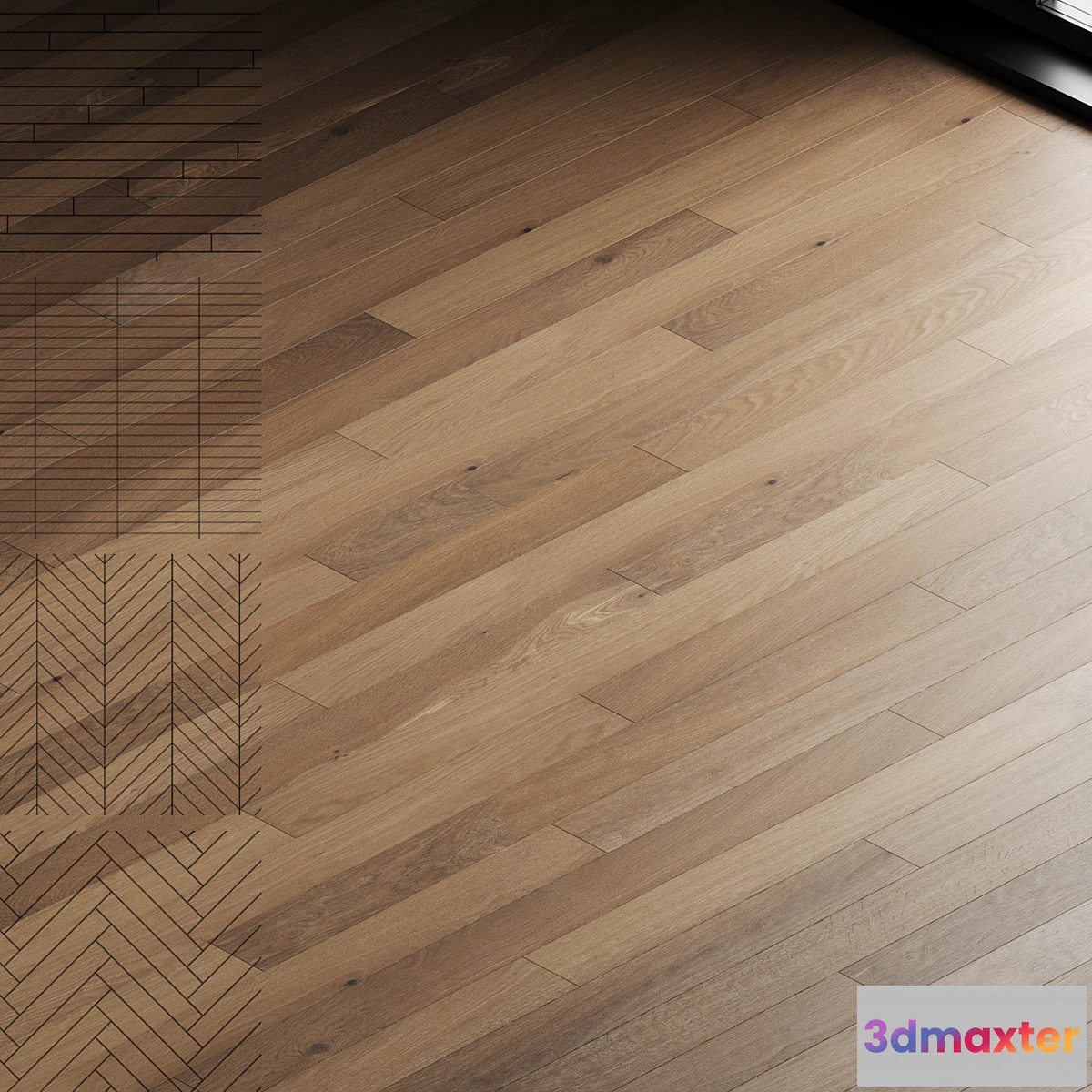 701354 - Oak parquet board 09 (wood floor set)
