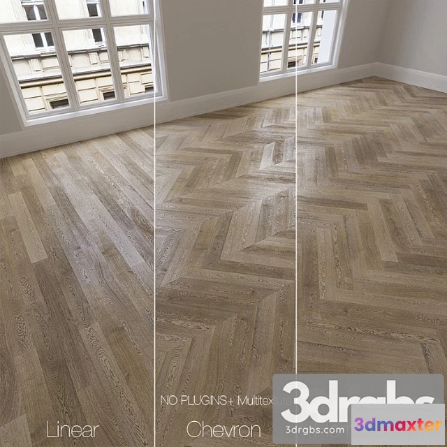 998720 - Parquet Natural Oak Vintage 3 Types Linear Chevron Herringbone