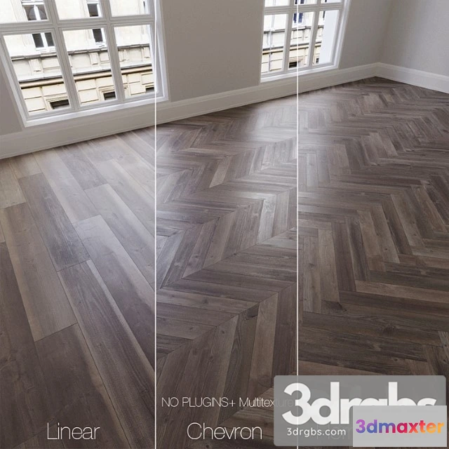 998724 - Parquet natural ancient oak 3 types. linear chevron herringbone.