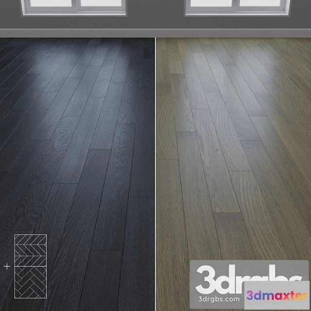 998742 - Parquet oak 2 types layout christmas tree chevron and linear setduo27