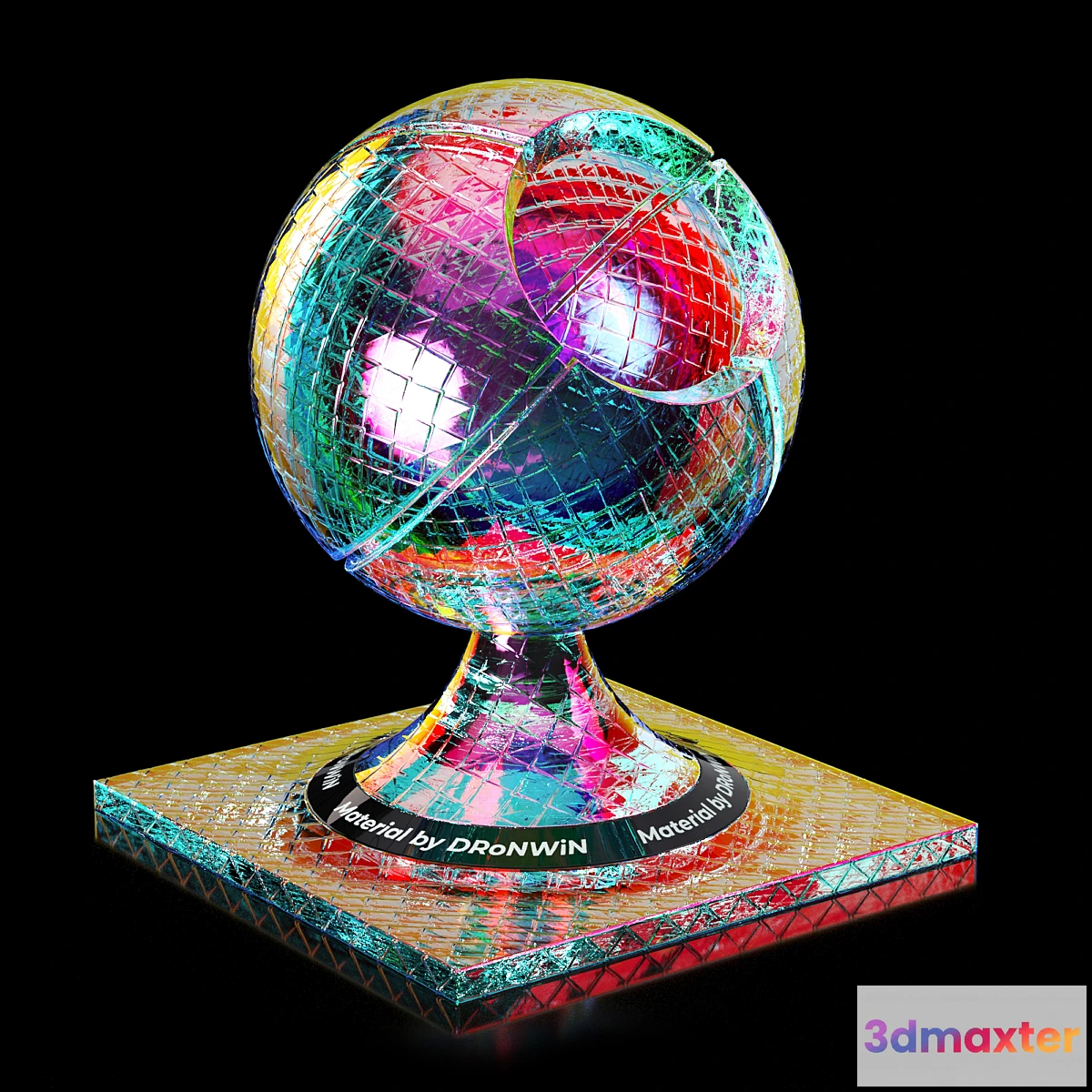 1422076 - iridescent glass 3D Max