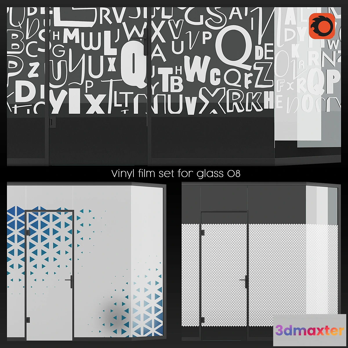 685708 - Vinyl film set for glass 08
