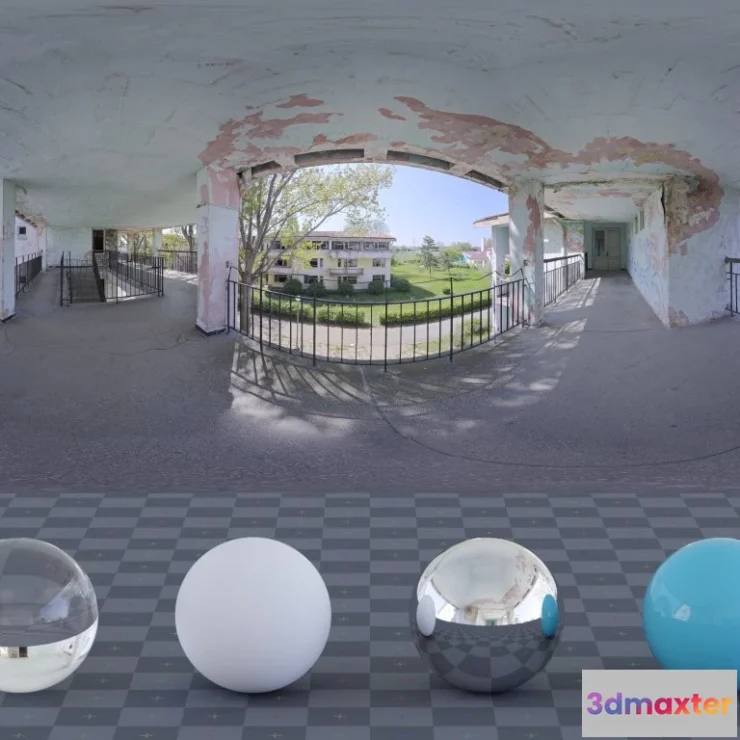 1266134 - Old Apartments Walkway