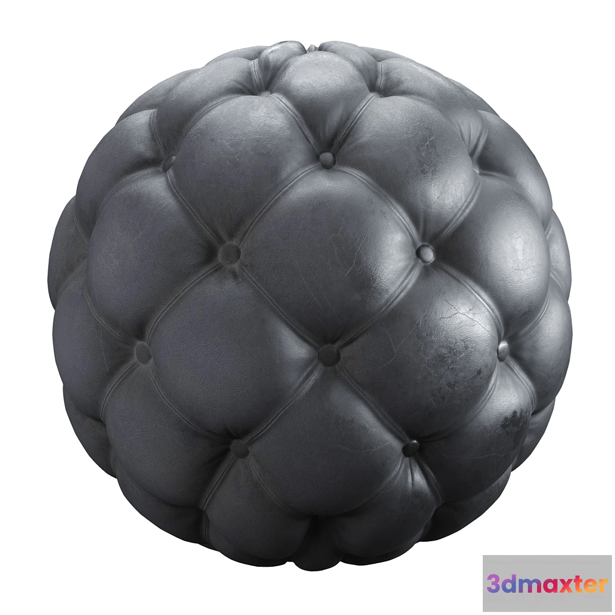 752959 - Black Chesterfield Leather