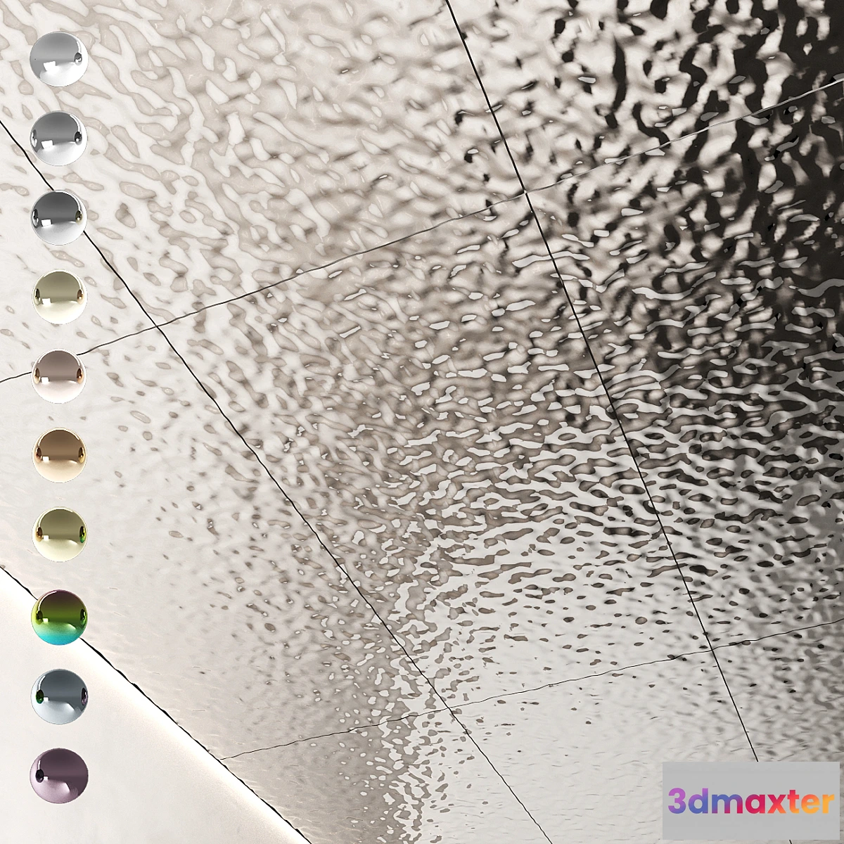 1326518 - Decorative steel sheets with water ripples 01 3D Max