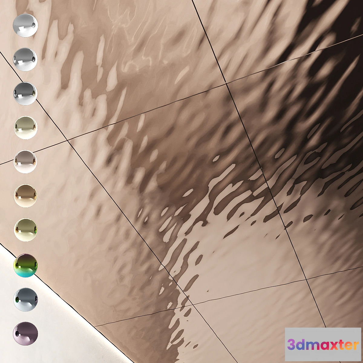 1344615 - Decorative steel sheets with waves 02 3D Max