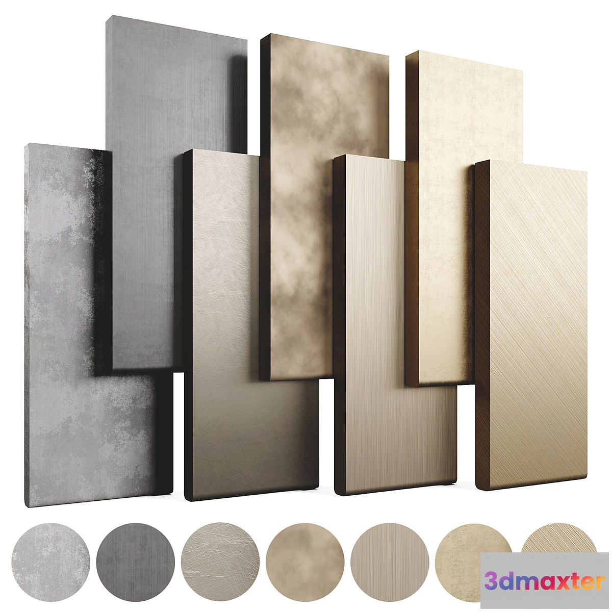 1452330 - Collection Metal Materials LuxLucia Casa 7 Colors Set01M1 3D Max