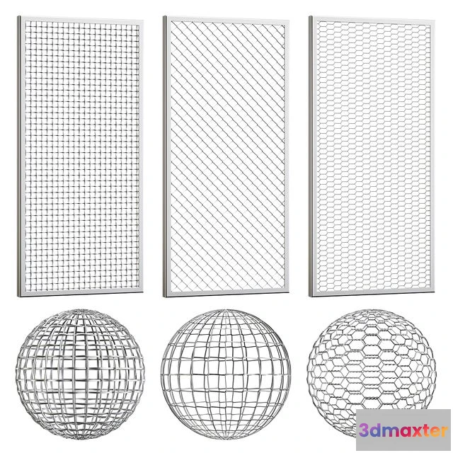 1547737 - Wire Mesh Set 2 3D Max