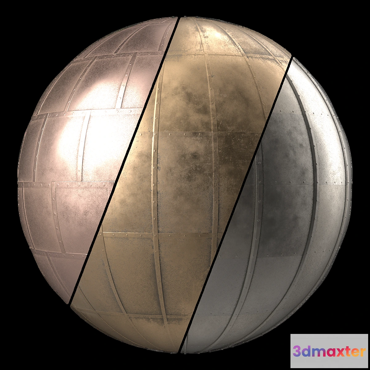 675173 - Metal panel Materials 1- 3 Metal panel Pbr 4k Seamless