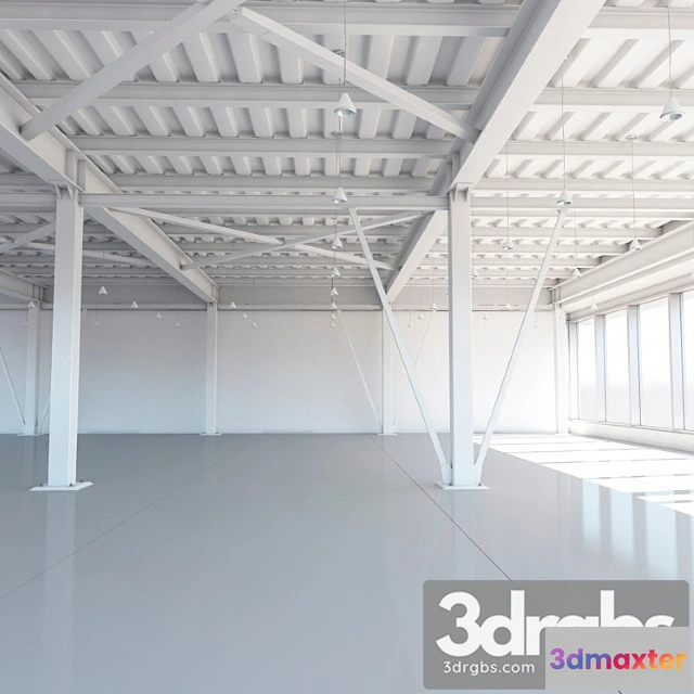 1004970 - Beam system of metal ceiling with columns and lighting