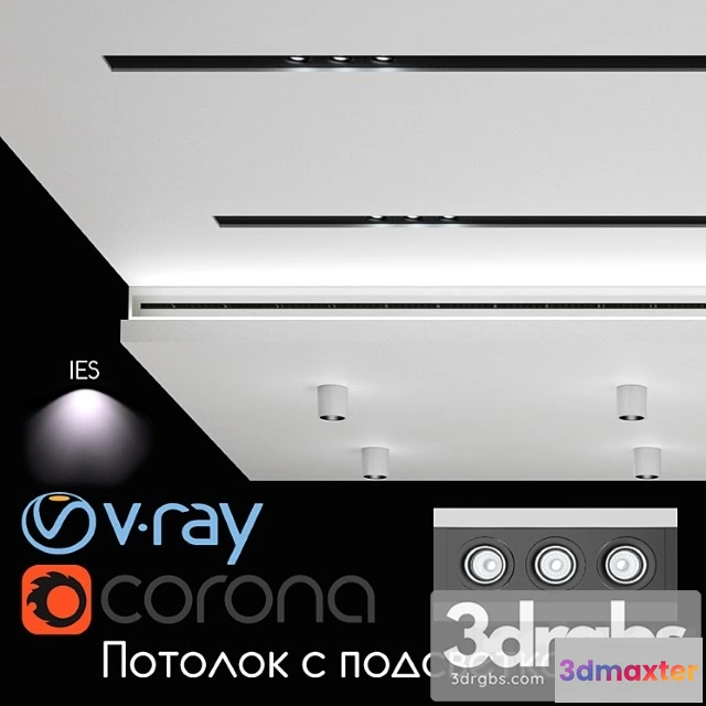 1005032 - Ceiling with illumination set 02