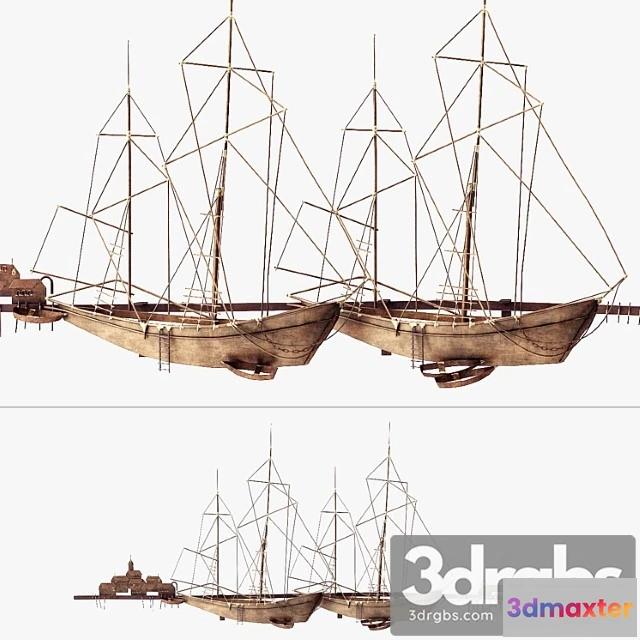 1005058 - Curtis Jere Ships In The Harbor Wall Decoration - No.2