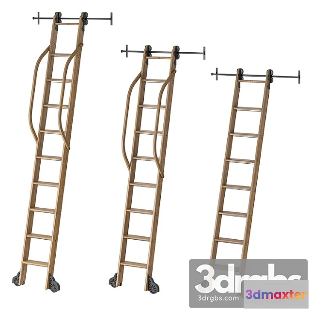 1005060 - Custom Service Hardware Rolling Library Ladder