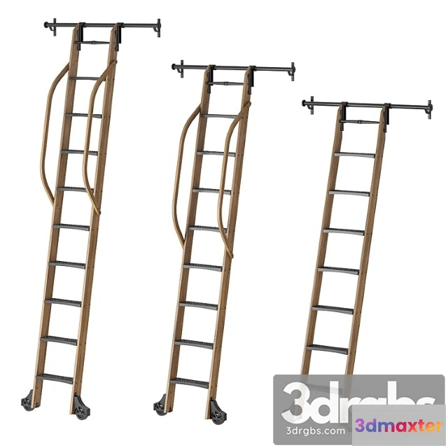 1005062 - Custom Service Hardware Sliding Hook Library Ladder