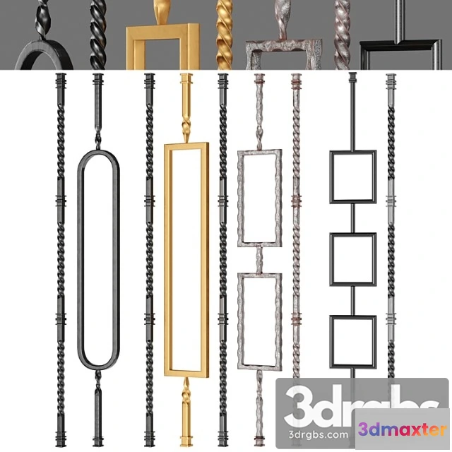 1005240 - Iron railing fence 02