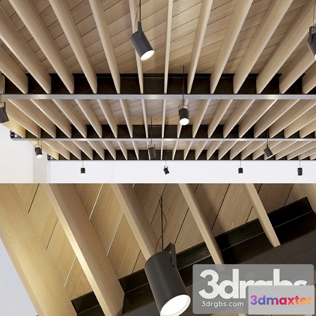 1005536 - Wooden ceiling on metal beams. 24