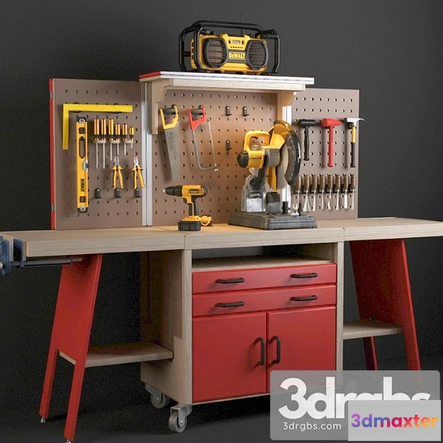 1005542 - Workbench with tools dewalt.