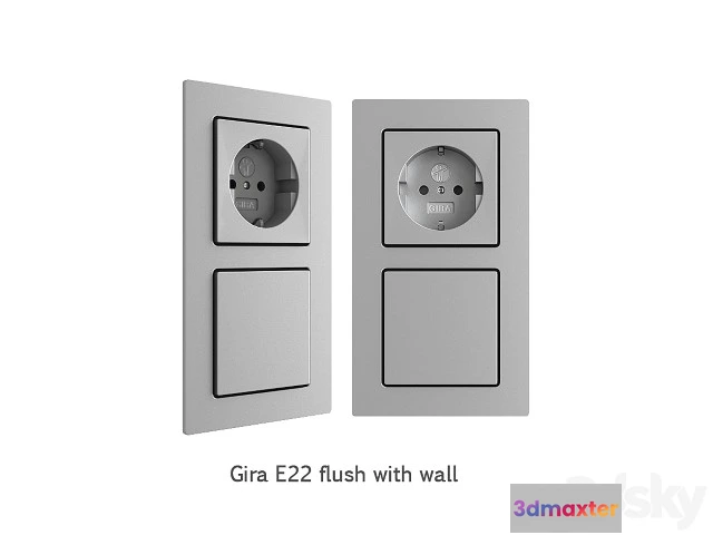 1012230 - Gira E22 Flush With Wall
