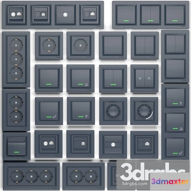 1012284 - Outlets Switches Schneider Electric Asfora Series