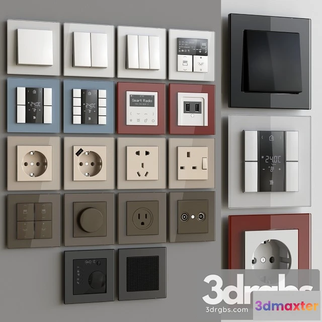 1012344 - Switch Sockets Jung Creation Glass