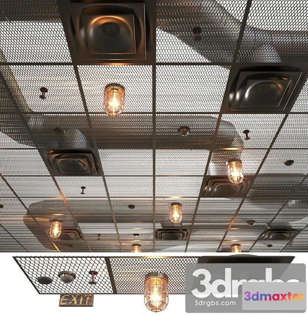 1057310 - Modern ceiling system in loft style