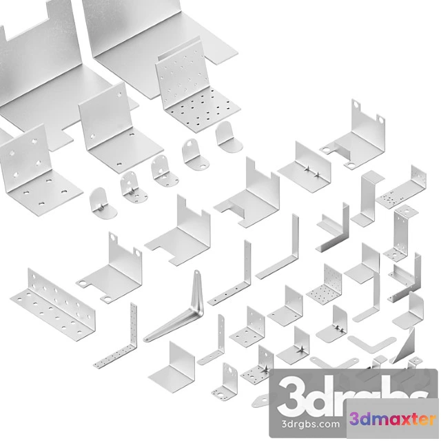 1057386 - Set of metal corners, brackets and fasteners