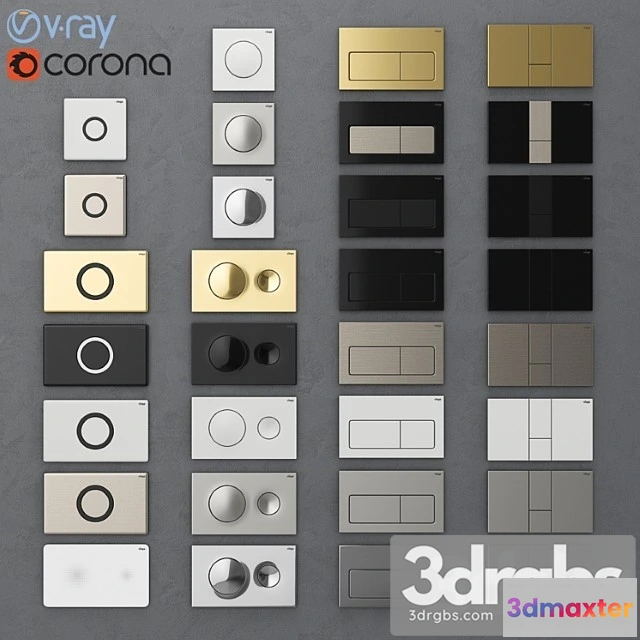 1065688 - Bathroom accessories Flush buttons for installing viega 1