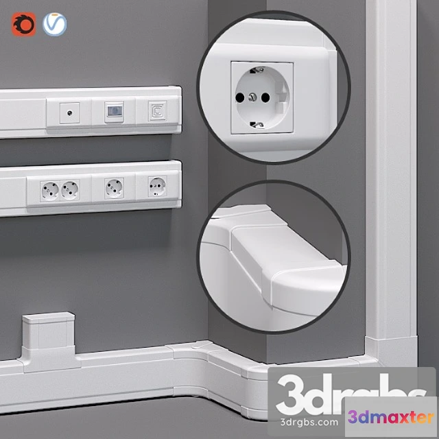 1065708 - Cable channel legrand dlp with integrated electrics