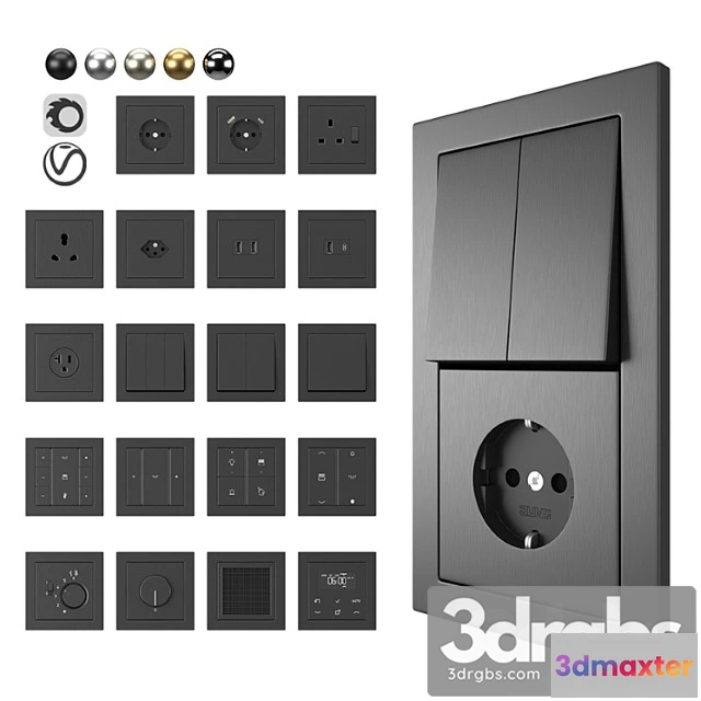 1065824 - Jung ls-design set metal