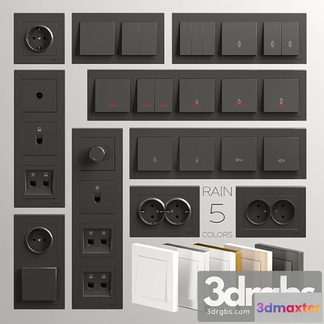 1065954 - Sockets and switches lezard rain