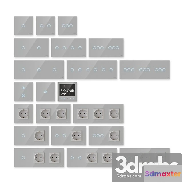 1066000 - Touchme sockets and switches - white