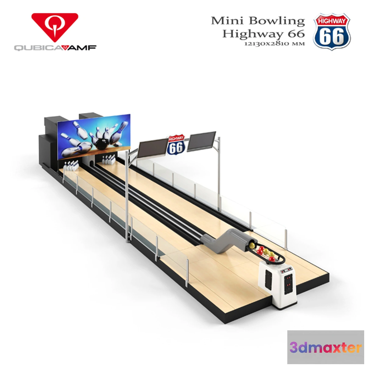 1277560 - Mini-bowling “Qubica AMF - Highway 66” 3D Max