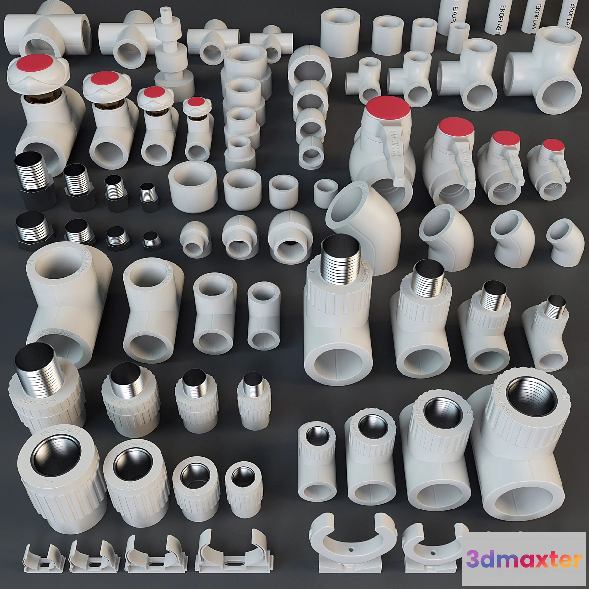 1280838 - Pipes and fittings wavin ekoplastik 3D Max