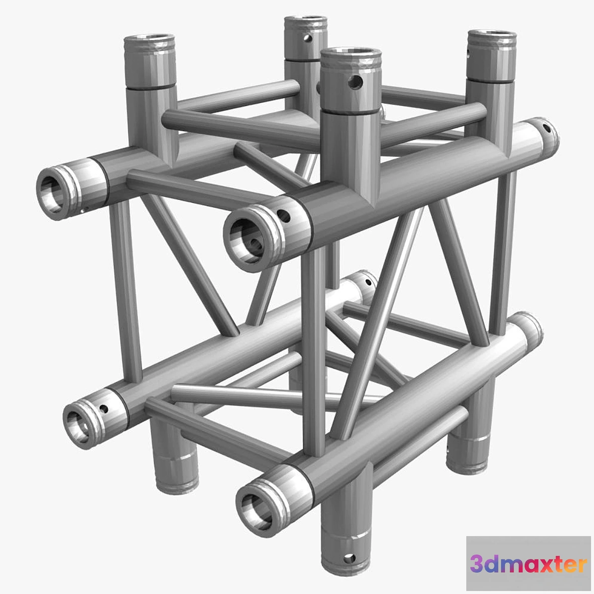 1289646 - Square Truss Cross and T-Junction 031 3D Max