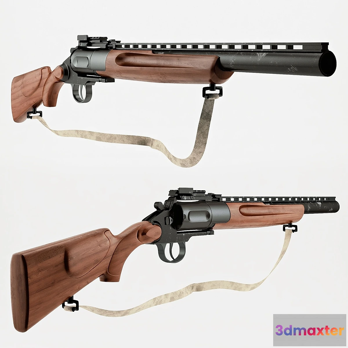 1291707 - Revolver gun MP-255 3D Max