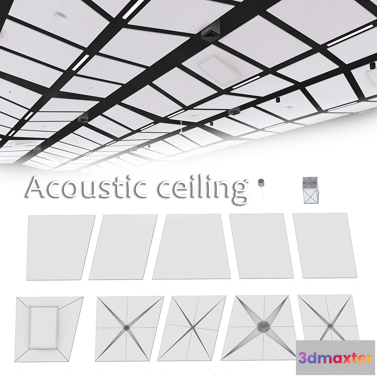 1293758 - Armstrong acoustic ceiling 3D Max