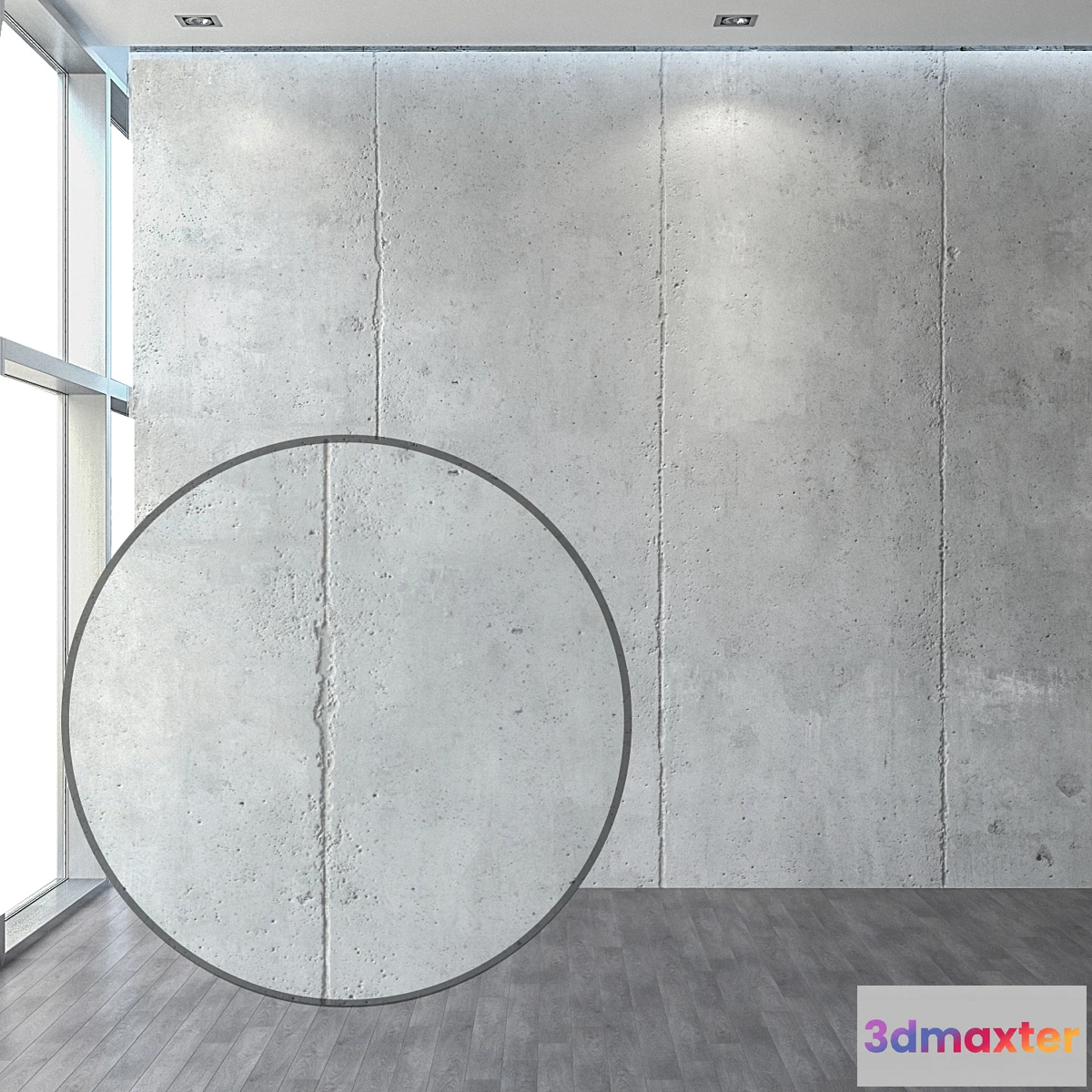 1296756 - Concrete with vertical seam 3D Max